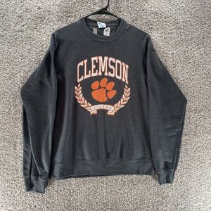 Clemson Tigers Sweatshirt Adult Small Grey Pullover Fleece NCAA Football Logo